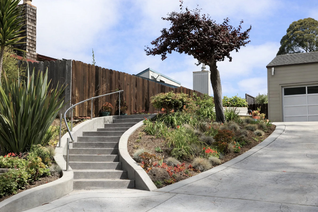 Concrete steps construction